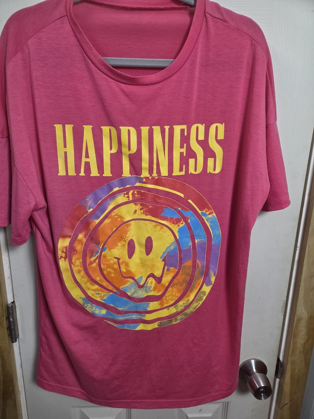 HAPPINESS' Graphic Short Sleeve Tee #0403